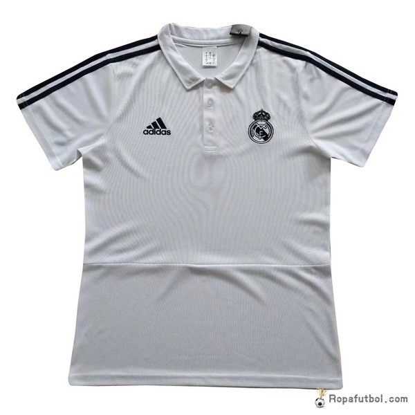 Polo Real Madrid 2017/18 Blanco Negro Blanco